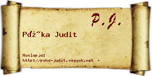 Póka Judit névjegykártya