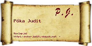 Póka Judit névjegykártya